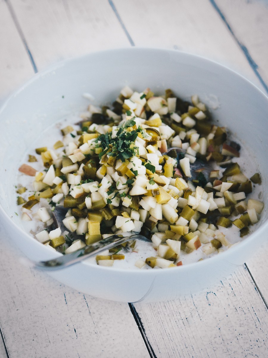 Salata de heringi cu cartofi "germana" - Reteta mea